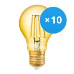 Voordeelpak 10x Osram Vintage 1906 LED E27 Peer Filament Goud 4W 410lm - 824 Zeer Warm Wit | Vervangt 40W