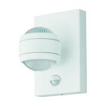 Eglo Wandlamp Sesimba 1 Staal Wit Up & Down 3W 280lm - 830 Warm Wit | IP44 - Bewegings- en Lichtsensor